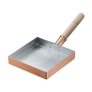 田辺金具 銅玉子焼関東型 サイズ中(18cm) 使うたびによくなじむプロ愛用の逸品 本体底面が正方形 180×180×33mm 日本製 TK-0712