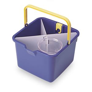 仕切付き バケツ ブルー バケツ容量：約9L 小物入：約600ml 掃除用品 清掃用品 生活雑貨 日用品
