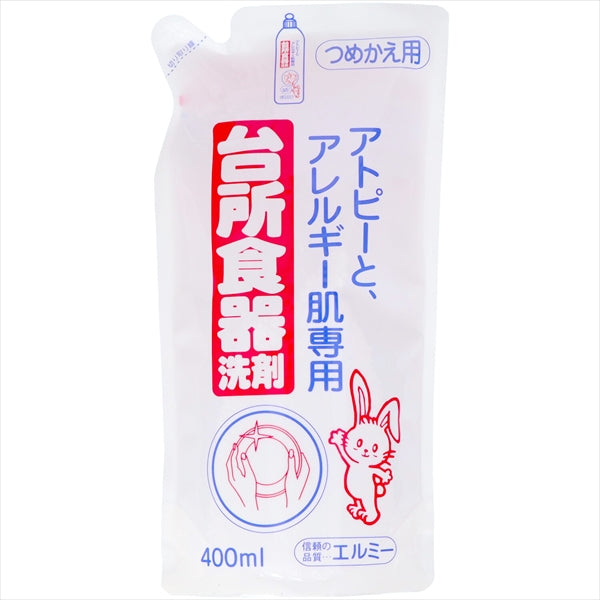 エルミー　アトピーとアレルギー肌専用　台所食器洗剤　詰替え　４００ｍｌ 【コーセー】