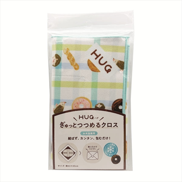 ＨＵＧぎゅっとつつめるクロス　お弁当箱用　ブルー
