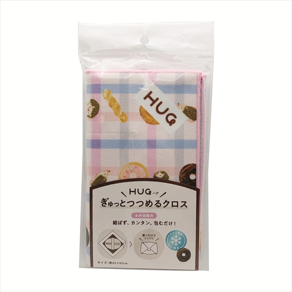 ＨＵＧぎゅっとつつめるクロス　お弁当箱用　ピンク