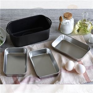 ミニミニ天ぷら角型ステンレスバット3枚セット 小麦粉・卵・パン粉をスムーズにつけられる MTS-SB3