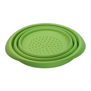 ユーロキッチン eurokitchen シリコン折りたたみ水切りボウル 水切り器 容量1.6L そのままレンジにも入れられる グリーン LEXKTS5122302G